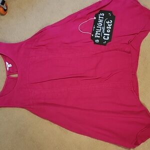 Sonoma 1X Hot Pink Sleeveless Tunic